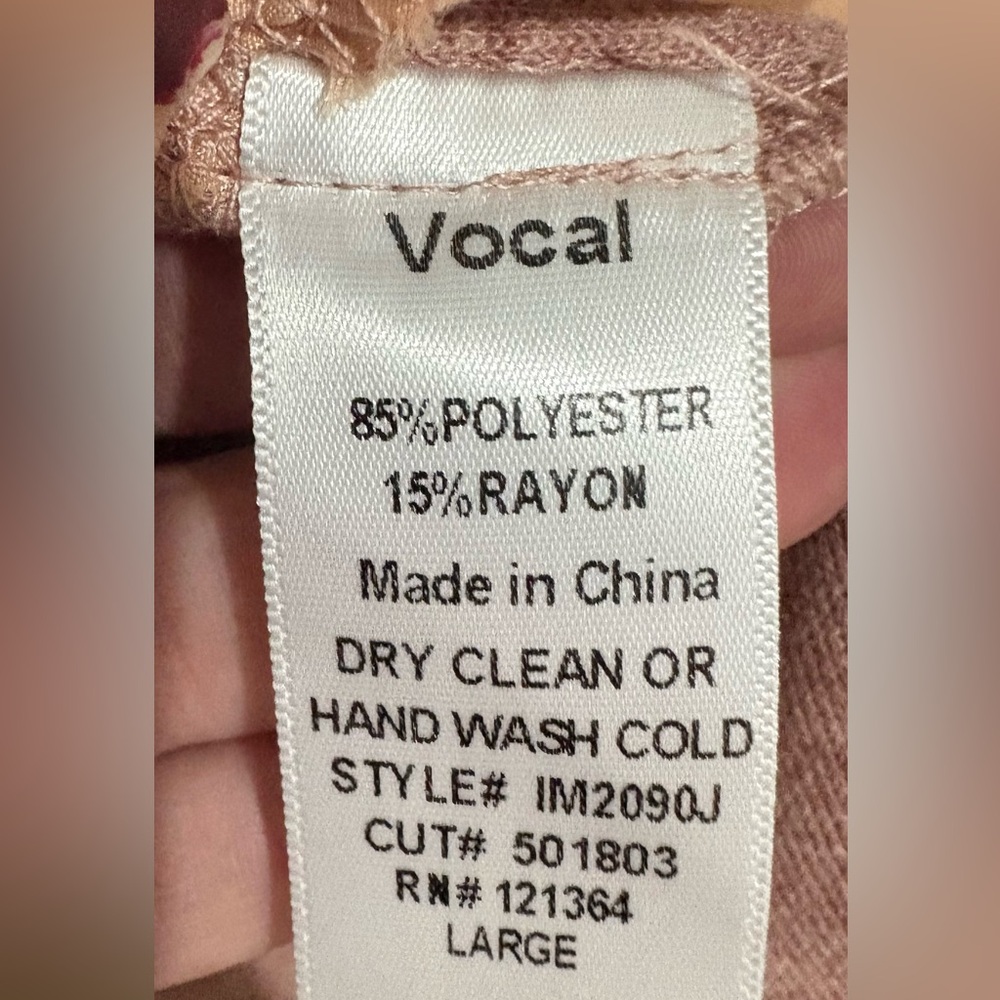 Vocal Marled Pink Shacket - Picture 4 of 4